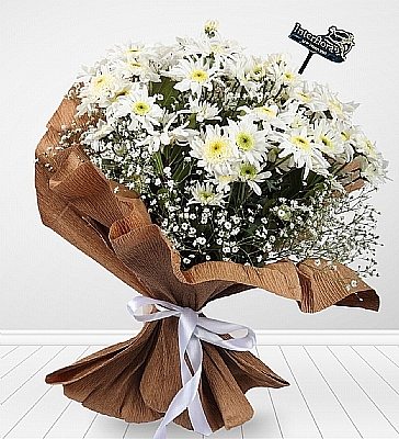 beyaz paptyalardan buket